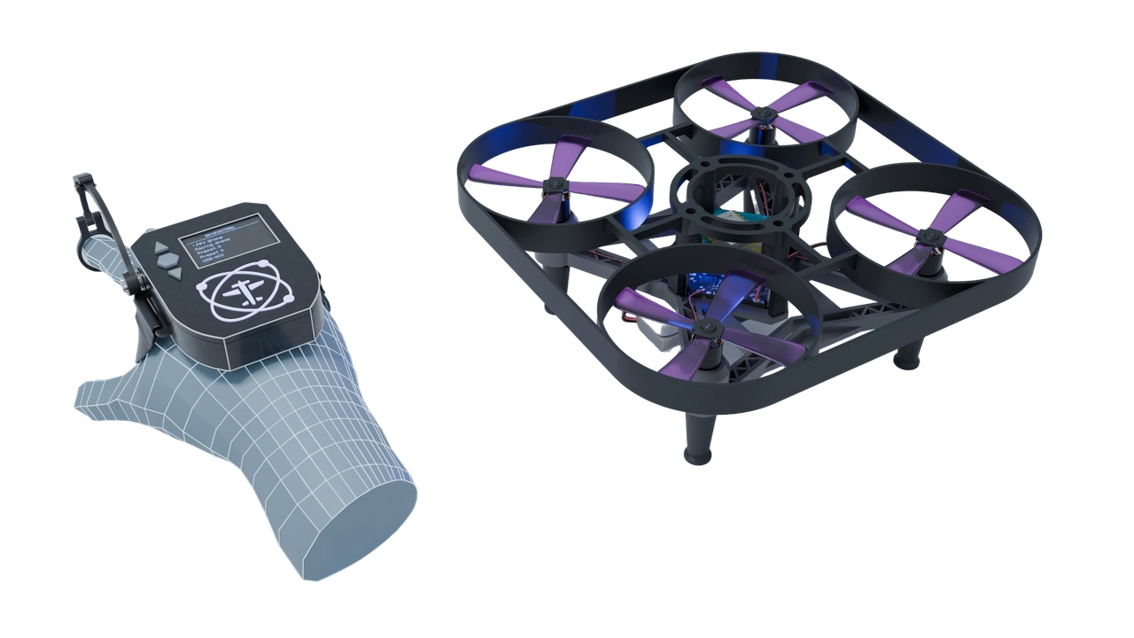 SkyControl — комплект с перчаткой и дроном